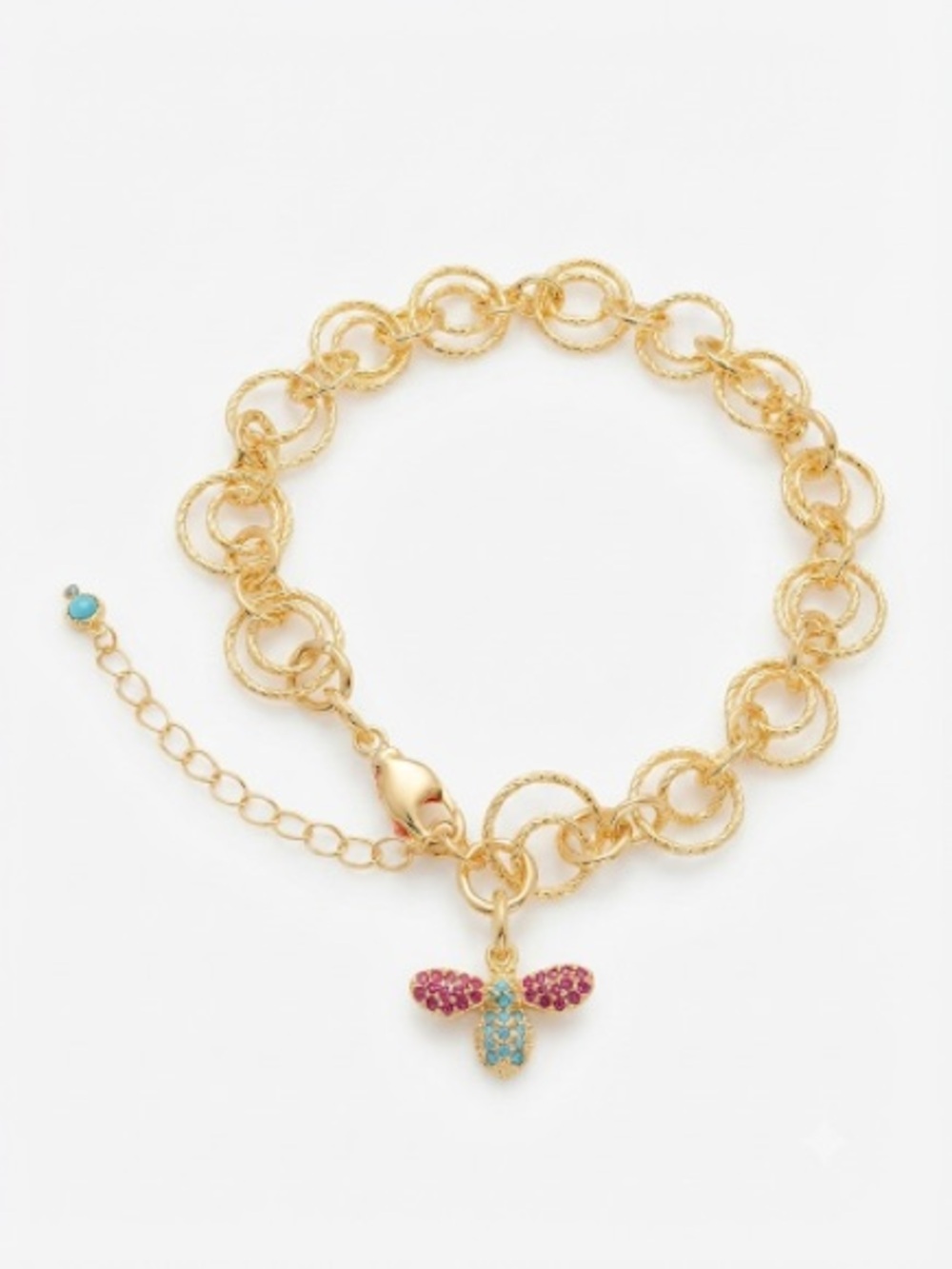 14k/18k Gold - Filled Bumble Bee Charm Bracelet Or Anklet